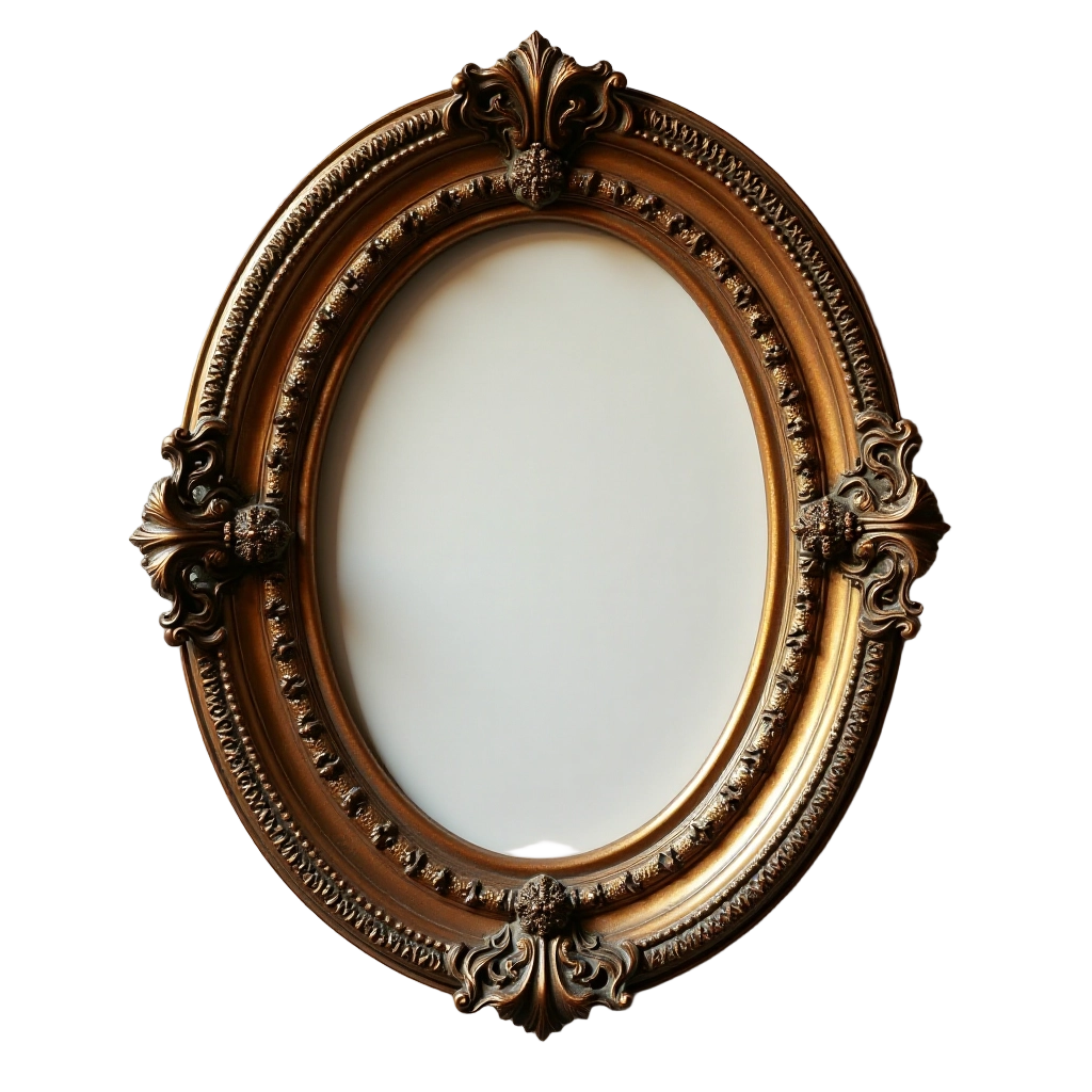 Ornate Gold Oval Frame